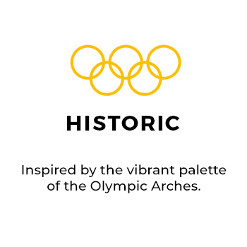 Memorial Projeto Esporte Historic: Inspired by the vibrant palette of the Olympic Arches.